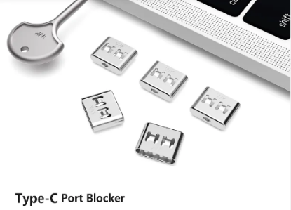 Picture of USB C Port Blocker - 10 Blockers & Key